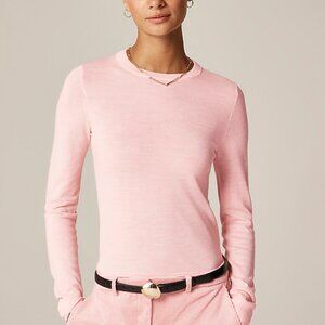 NEW NWT J. Crew Carolyn fitted crewneck sweater in merino wool Color: Hthr Shell